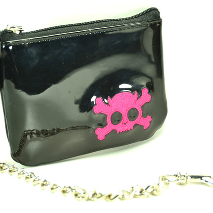 WSK702BLK/PK  SKULL PURSE WALLET