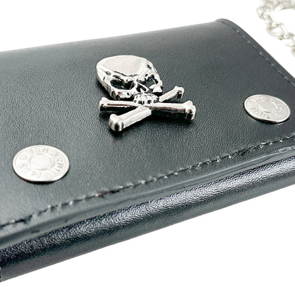 WSK800 MEATL SKULL WALLET