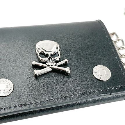 WSK800 MEATL SKULL WALLET