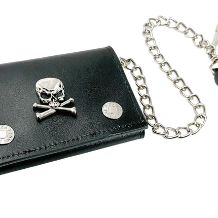 WSK800 MEATL SKULL WALLET