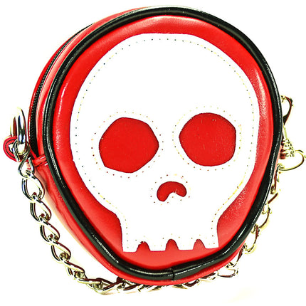 WSK801  SKULL FACE ROUND WALLET