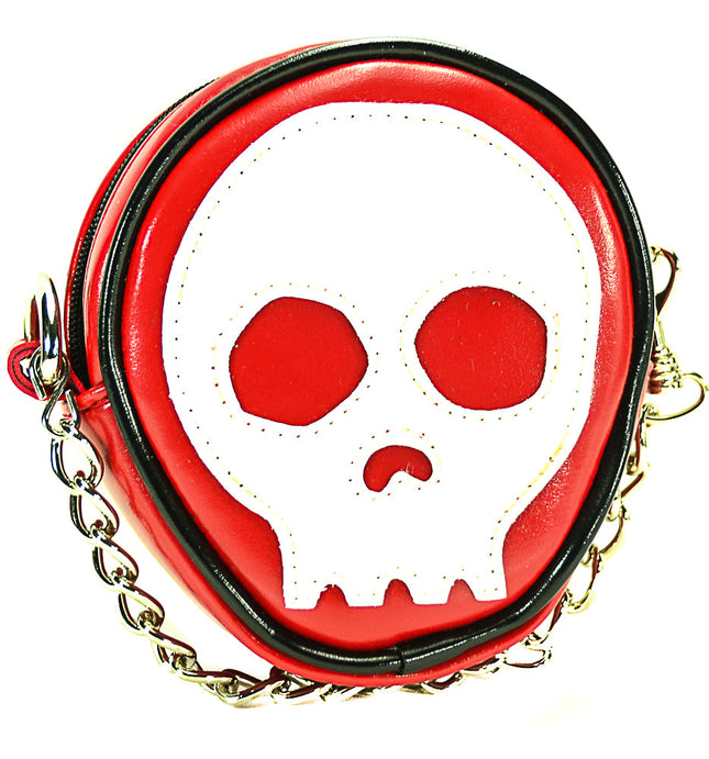 WSK801  SKULL FACE ROUND WALLET