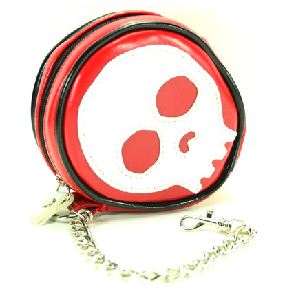 WSK801  SKULL FACE ROUND WALLET