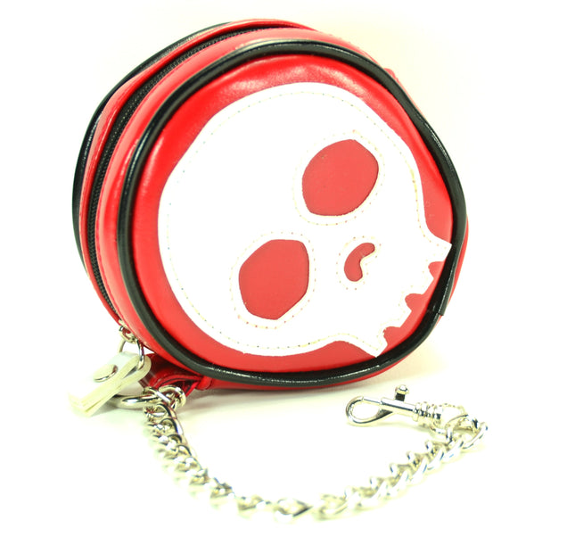 WSK801  SKULL FACE ROUND WALLET
