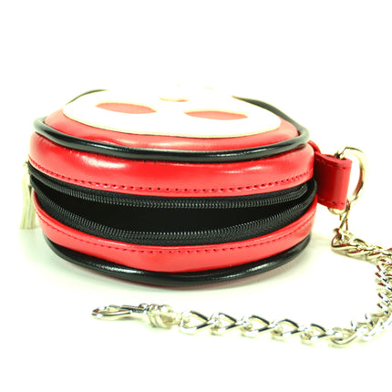 WSK801  SKULL FACE ROUND WALLET