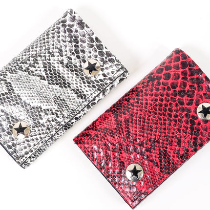 WSNK100  SNAKE SKIN BIKER WALLET