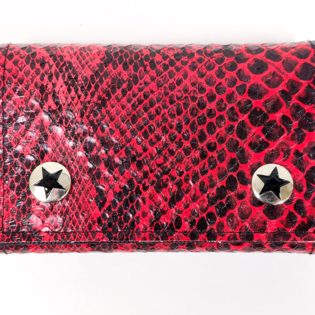 WSNK100  SNAKE SKIN BIKER WALLET