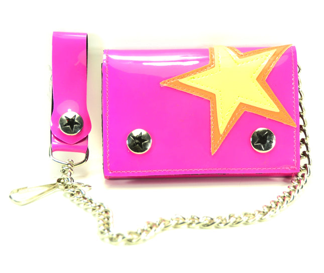 WST102PNK  STAR PATCHED WALLET