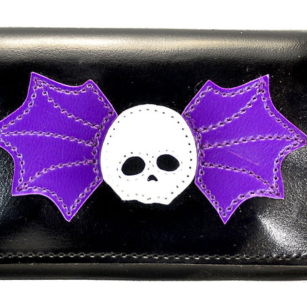 WSW101PPL   SKULL WINGS WALLET