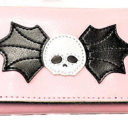 WSW101PINK SKULL WINGS WALLET