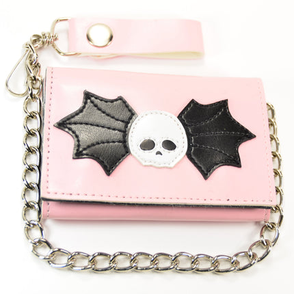WSW101PINK SKULL WINGS WALLET