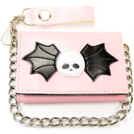 WSW101PINK SKULL WINGS WALLET
