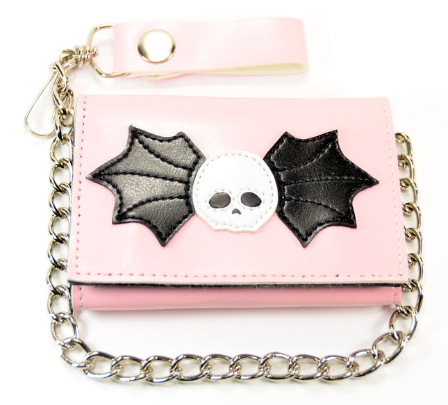WSW101PINK SKULL WINGS WALLET