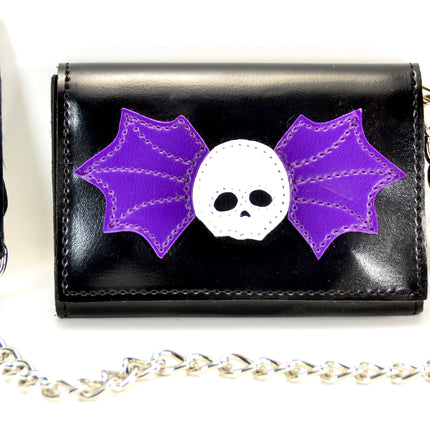 WSW101PPL   SKULL WINGS WALLET