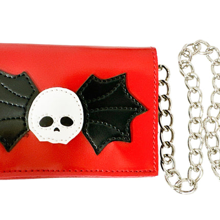 WSW101RED SKULL WINGS WALLET