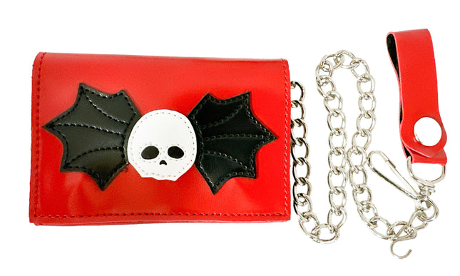 WSW101RED SKULL WINGS WALLET