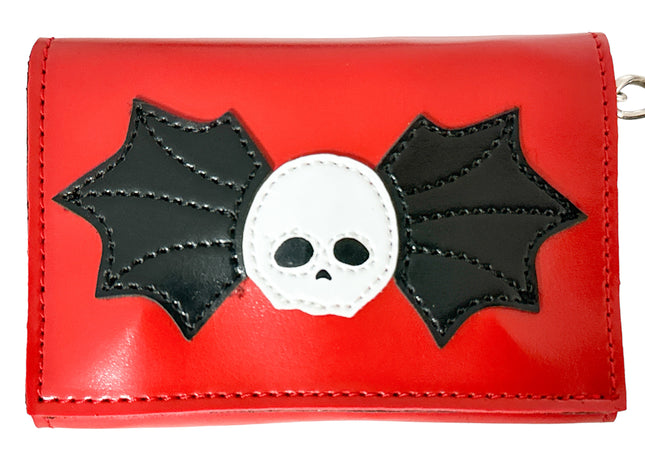 WSW101RED SKULL WINGS WALLET