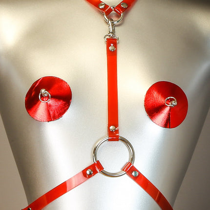 XH108VN 3 CLASP HARNESS ASSORTED VINYL