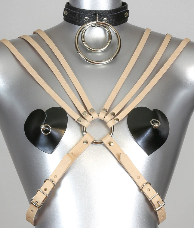 XH110L 8 STRAP HARNESS ASSORTED LEATHER