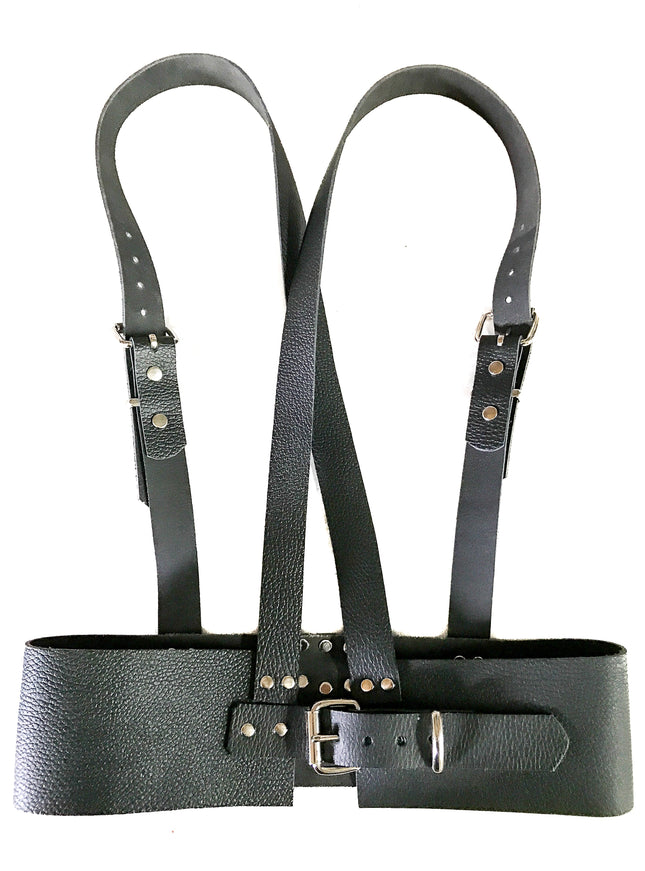 XH114 SUSPENDER STYLE BUCKLE WAIST BELT HARNESS LEATHER