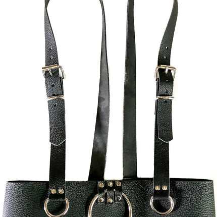 XH114 SUSPENDER STYLE BUCKLE WAIST BELT HARNESS LEATHER