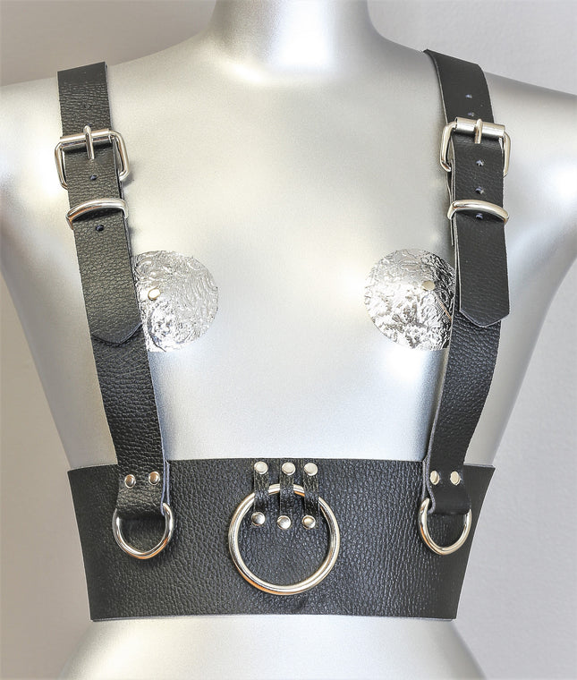 XH114 SUSPENDER STYLE BUCKLE WAIST BELT HARNESS LEATHER