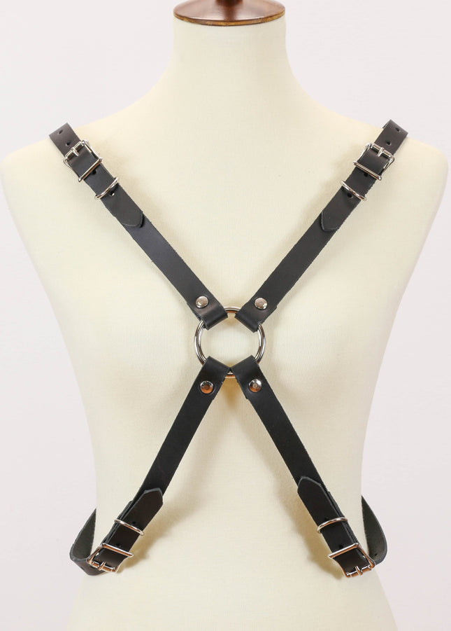 XH119L CROSS BUCKLE HARNESS 3/4" WIDE ASSORTED LEATHER