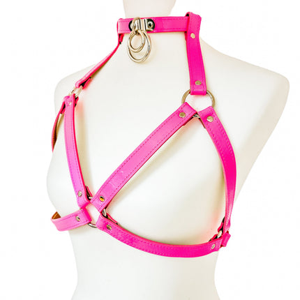XH143R HOT PINK WITH BONDAGE CHOKER