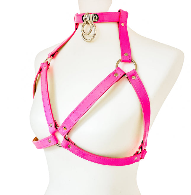 XH143R HOT PINK WITH BONDAGE CHOKER