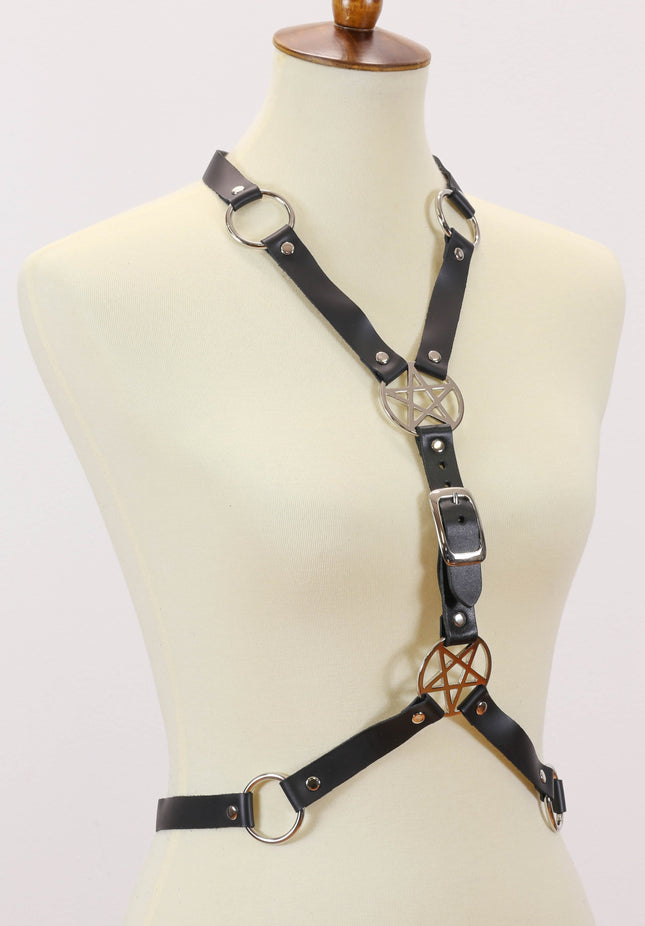 XH146 DOUBLE PENTAGRAM BUCKLE HARNESS