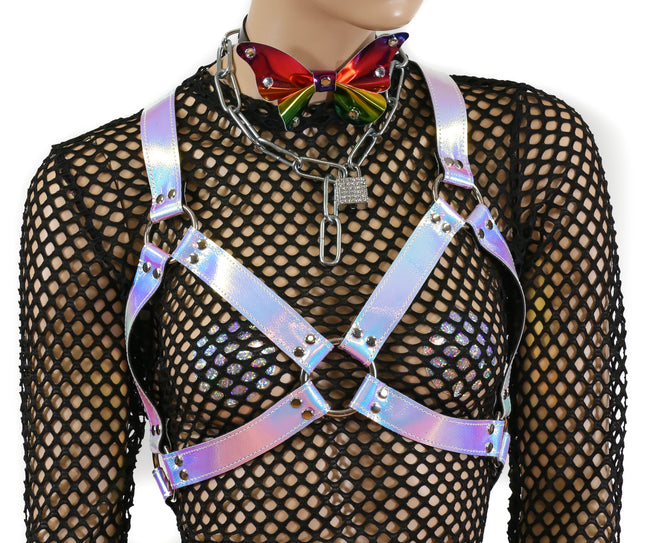 XH155RN ASSORTED RAINBOW BRA HARNESS 1" WIDE