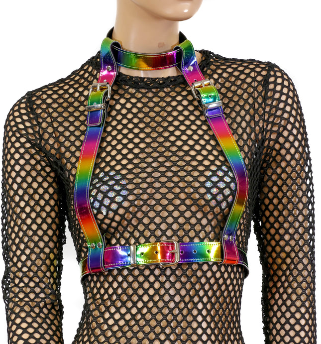 XH162RN 3 PART SUSPENDERS HARNESS ASSORTED RAINBOW