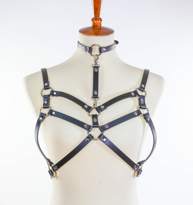 XH202 DOUBLE STRAP BRA HARNESS WITH CHOKER