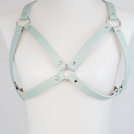 XH217  3/4" MATT VEGAN  WIDE BRA HARNESS 3MM THICK