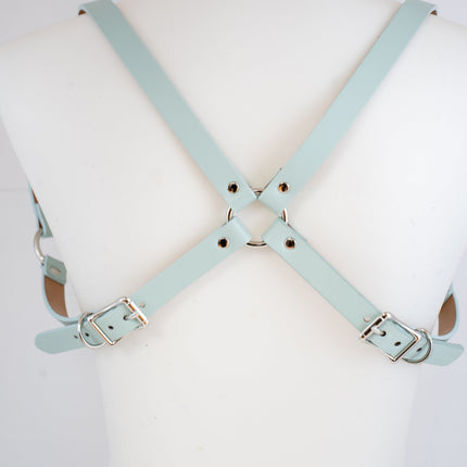 XH217  3/4" MATT VEGAN  WIDE BRA HARNESS 3MM THICK