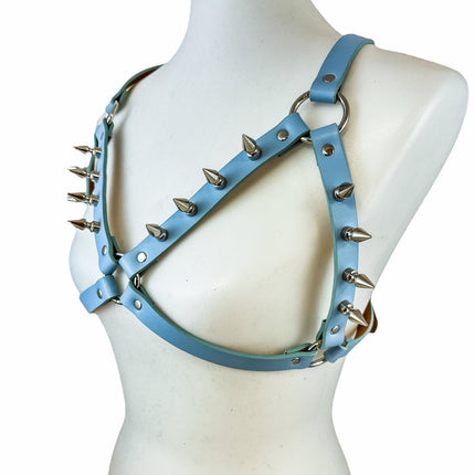 XH218 NEON SHINY PASTEL & PATENT WITH SPIKES
