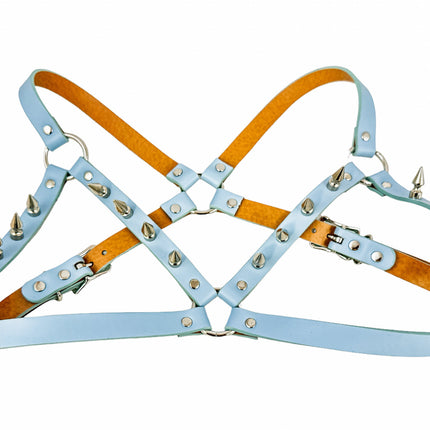 XH218 NEON SHINY PASTEL & PATENT WITH SPIKES