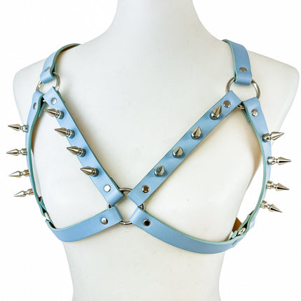 XH218M NEON MATT PASTEL & VEGAN LEATHER WITH SPIKES