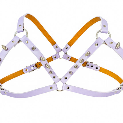 XH218M NEON MATT PASTEL & VEGAN LEATHER WITH SPIKES
