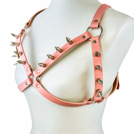 XH218 NEON SHINY PASTEL & PATENT WITH SPIKES