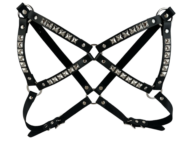 XH220 PYRAMID STUDDED BRA HARNESS