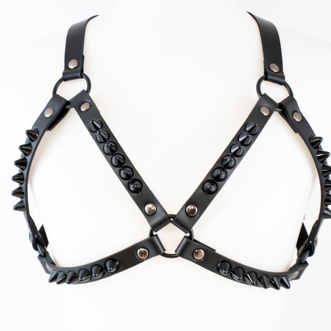 XH222-BS  UK77  STUDDED BRA HARNESS