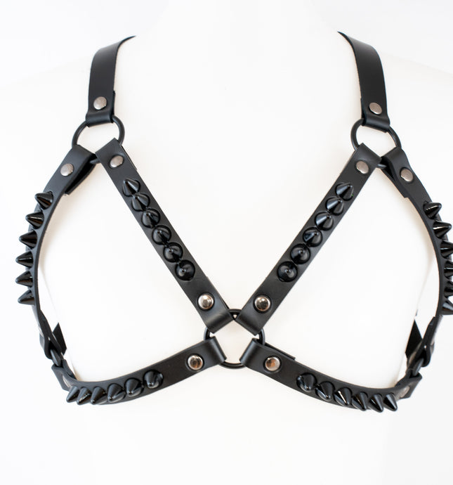 XH222-BS  UK77  STUDDED BRA HARNESS