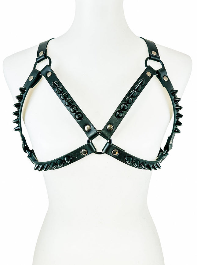 XH222-BS  UK77  STUDDED BRA HARNESS