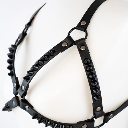 XH222-BS  UK77  STUDDED BRA HARNESS