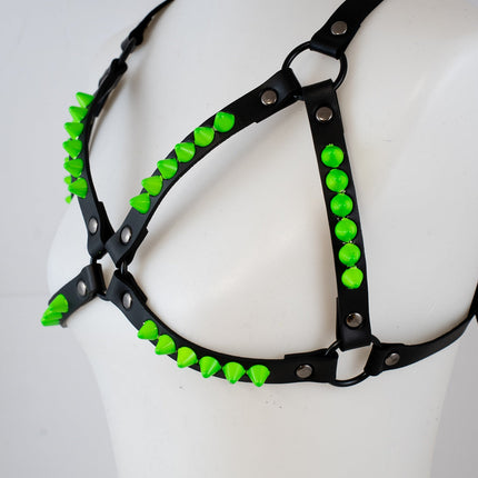 XH222-GS  UK77  STUDDED BRA HARNESS