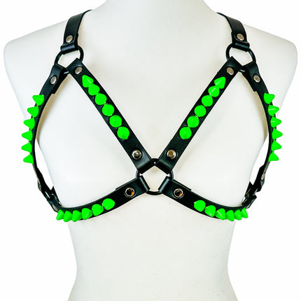 XH222-GS  UK77  STUDDED BRA HARNESS