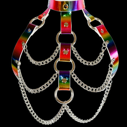 XH228 RAINBOW RING AND CHAIN
