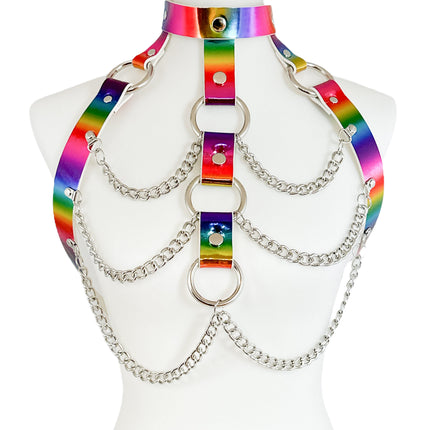 XH228 RAINBOW RING AND CHAIN
