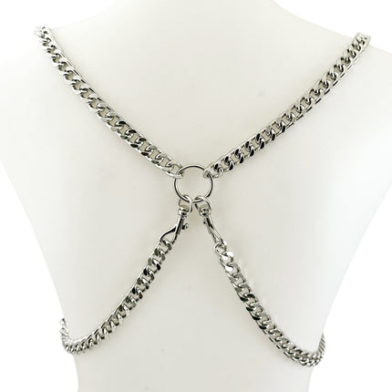 XH235DC 6MM HEAVY CUBAN  CHAIN BRA HARNESS